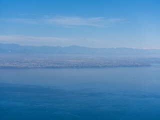 Antalya city view and Mediterranean sea
