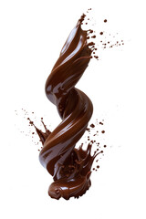 chocolate spread waves with splashes PNG file