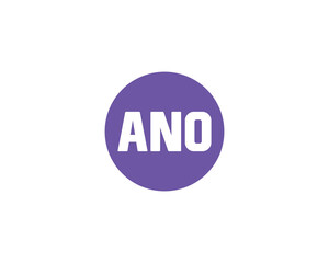 ANO logo design vector template