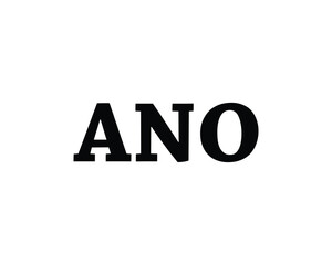 ANO logo design vector template