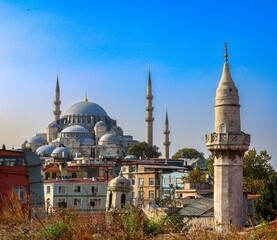 Istanbul mosques and historical buildings in the city.