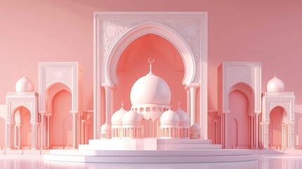 Heavenly Precision: Generative AI-Generated 3D Mosque Design