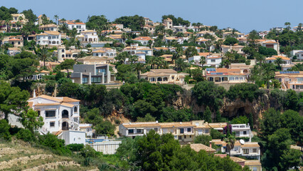 Villas on a hill on the Spanish Costa Blanca
