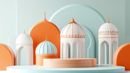 Divine Architectural Marvel: 3D Mosque Design Sculpted by Generative AI
