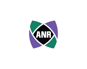 ANR logo design vector template