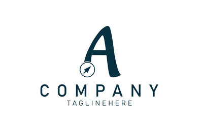 letter A on shopping bag. Abstract shopping logo. Online shop logo. Vector logo template