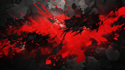 High quality abstract grunge texture with black and red elements for background or design element