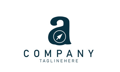 letter A on shopping bag. Abstract shopping logo. Online shop logo. Vector logo template