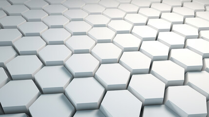 Abstract futuristic background of white hexagons