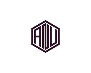 ANU logo design vector template