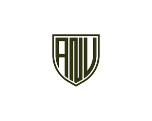 ANU logo design vector template