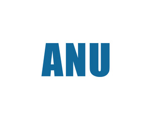 ANU logo design vector template