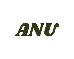 ANU logo design vector template