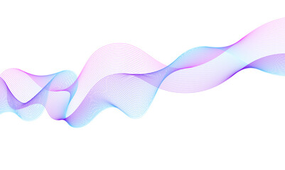 Fototapeta premium Abstract colorful glowing wave curved lines background. Abstract frequency sound wave lines and technology curve lines background. Design used for banner, template, science, business and many more.