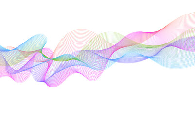 Abstract colorful glowing wave curved lines background.  Abstract frequency sound wave lines and technology curve lines background. Design used for banner, template, science, business and many more.