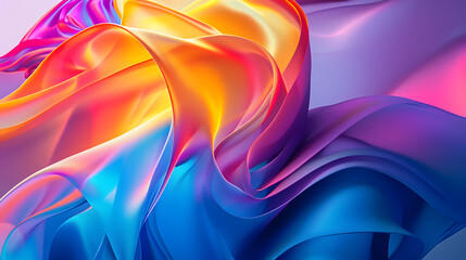 Minimalist shapeless vibrant colorful abstract rainbow colors background wallpaper