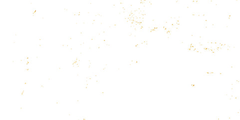 Doted and confetti golden glitter on transparent background. Shiny glittering dust. Gold glitter sparkle confetti that floats down falling