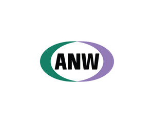 ANW logo design vector template