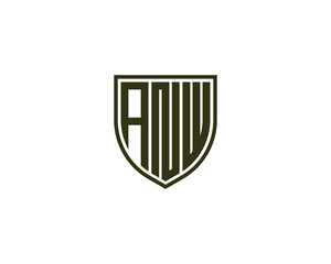 ANW logo design vector template