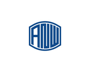 ANW logo design vector template