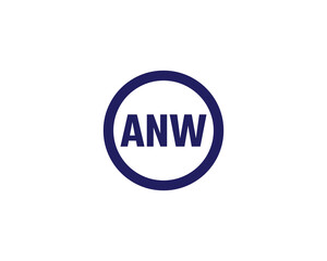 ANW logo design vector template