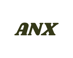 ANX logo design vector template