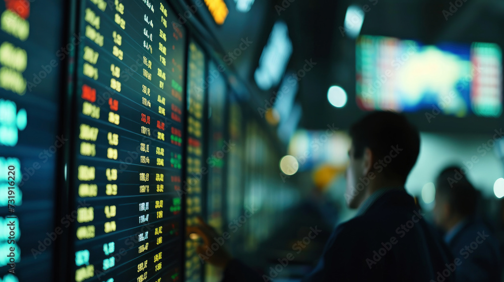 Aufkleber dive into the core of financial trading with a scene that showcases the dynamic exchange of informat