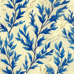  Seaweed Pattern Tile for seamless backgrounds and for filling surfaces, ai generated