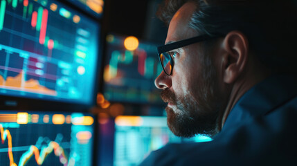 Traders monitor the pulse of a recovering market, their screens a testament to positive trends and cautious optimism, key to navigating towards financial success and stability.