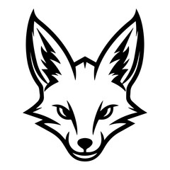 Fennec Fox Flat Icon Isolated On White Background