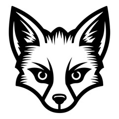 Fennec Fox Flat Icon Isolated On White Background