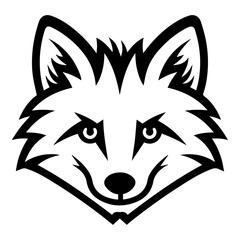 Arctic Fox Flat Icon Isolated On White Background