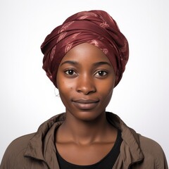 Portrait of a young African woman suitable for fashion and cultural diversity themes