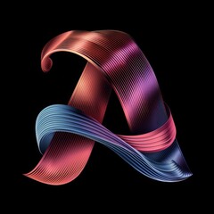 Dynamic And Striking Logo Design Incorporating A Wave And The Letter A On A Vibrant Background. Concept Logo Design, Wave, Letter A, Vibrant Background, Dynamic Design