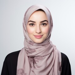 Portrait of a Young Woman Wearing a Hijab for Fashion and Apparel Advertising