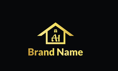 AH Real Estate Consultants Logo Design Vectors images. Luxury Real Estate Logo Design