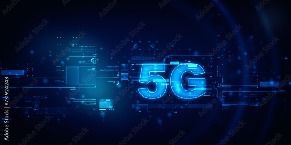 Poster 2d rendering 5g network 5g connection
