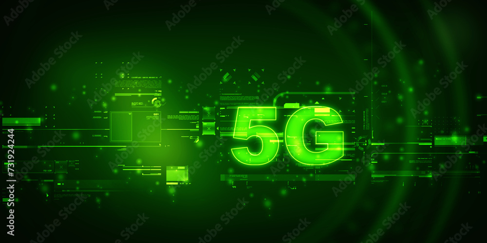Poster 2d rendering 5g network 5g connection