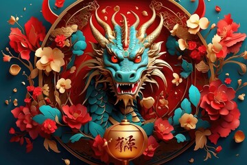Chinese New Year Background Chinese Dragon