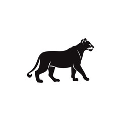 Obraz premium lioness vector silhouette