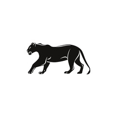 Obraz premium lioness vector silhouette