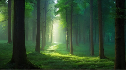 Obraz premium forest in the morning
