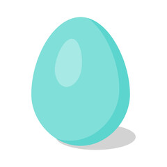 Blue Egg. Happy Easter. Blue Easter Egg. Design elements for holiday cards. Cartoon flat style Vector illustration.