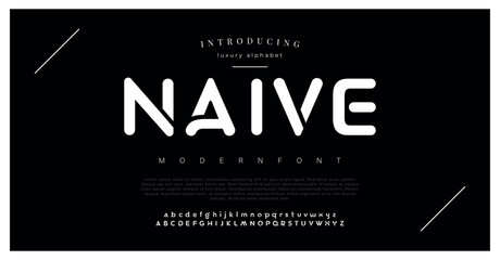 Naive Abstract modern urban alphabet fonts. Typography sport, simple, technology, fashion, digital, future creative logo font. vector illustration