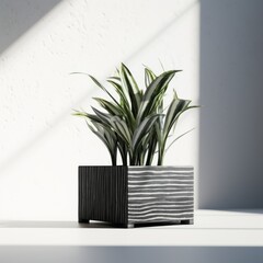 Striped pot for lovers of minimalism
