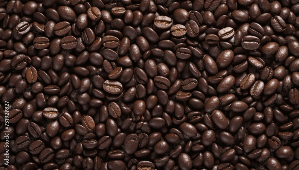 Aufkleber java dreams: a macro view of coffee beans through generative ai