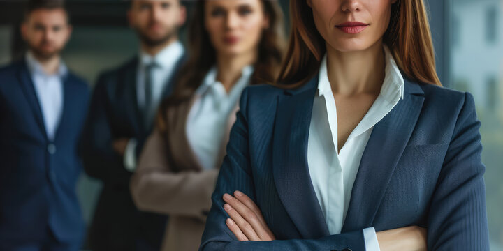 Corporate Team in Business Attire. Professional business attire dress code of a diverse corporate team. Official clothes assortment.