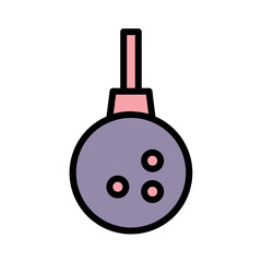 Happy Party Ball Filled Outline Icon