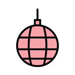 Happy Party Ball Filled Outline Icon