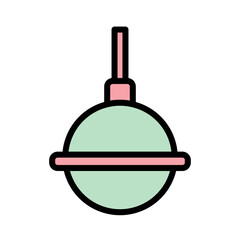 Happy Party Ball Filled Outline Icon
